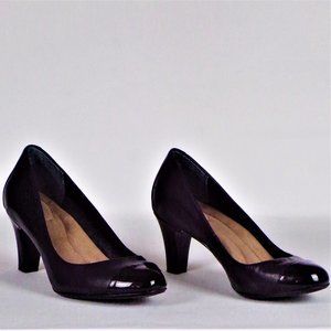 GIANI BERNINI size 6M black mid-heel pumps cushioned insoles & arch supports